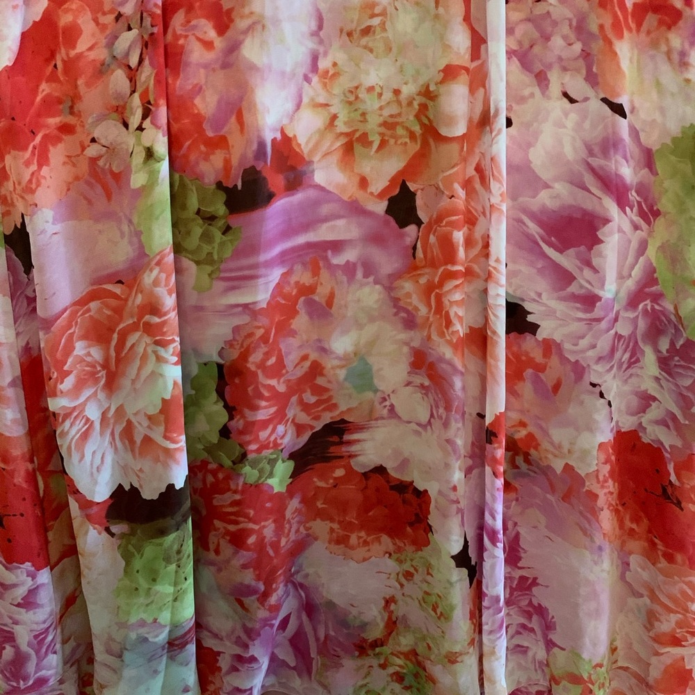✨💥⚡️ Eliza J. NEW Chiffon Pink & Cream Floral Print Halter Neck Dress - Picture 8 of 11